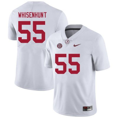 NCAA Men's Alabama Crimson Tide #55 Bennett Whisenhunt Stitched College 2021 Nike Authentic White Football Jersey PO17T71ZX